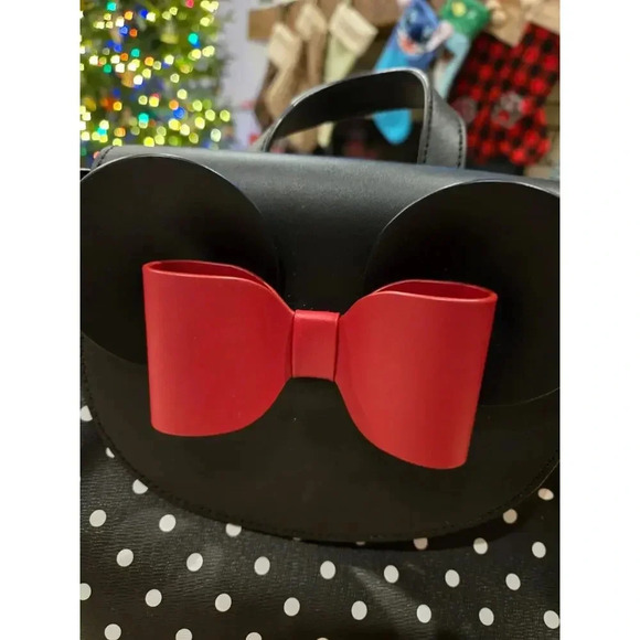 Kate Spade x Disney Minnie Mouse Polka Dot Leather Backpack - Picture 2 of 14